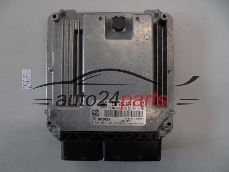 KOMPUTER STEROWNIK SILNIKA VW VOLKSWAGEN TIGUAN 2.0 TDI BOSCH 0 281 014 236, 0281014236, 03L 906 022F, 03L906022F, EDC17CP14