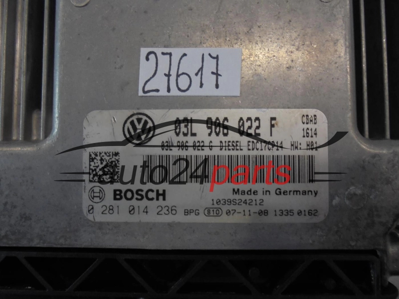 Sterownik silnika Volkswagen Tiguan 2.0 TDI 0281014236 03L906022F – zdjęcie 2