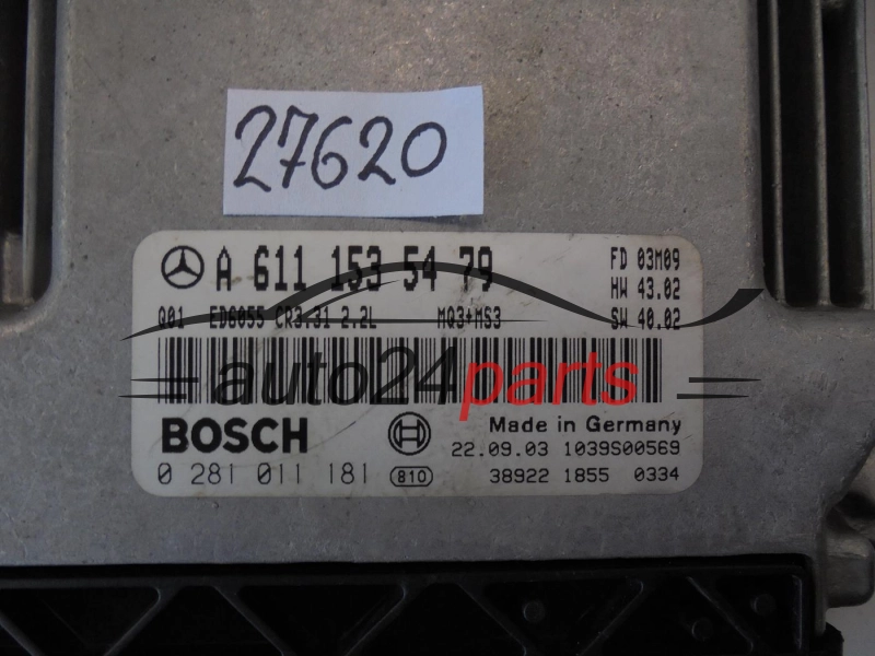 Sterownik silnika Mercedes-Benz Vito Viano 0281011181 A6111535479 – zdjęcie 2
