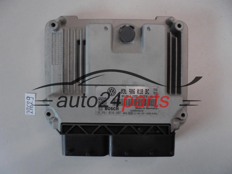 KOMPUTER STEROWNIK SILNIKA VW VOLKSWAGEN GOLF VI 2.0 TDI, BOSCH 0 281 016 407, BOSCH 0281016407, 03L 906 018 BC, 03L906018BC