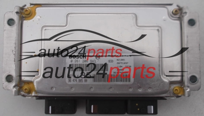 Μονάδα Ελέγχου Κινητήρα PEUGEOT 307 1.6 16V BOSCH 0 261 206 943, 0261206943, 96 474 805 80, 9647480580