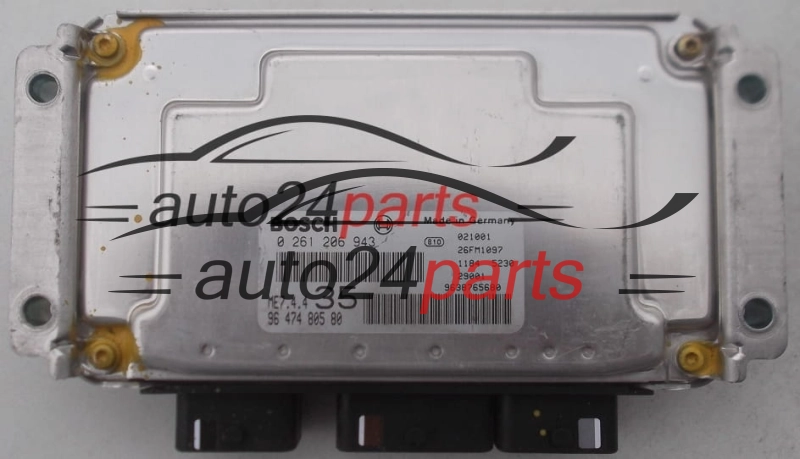 Μονάδα Ελέγχου Κινητήρα PEUGEOT 307 1.6 16V BOSCH 0 261 206 943, 0261206943, 96 474 805 80, 9647480580