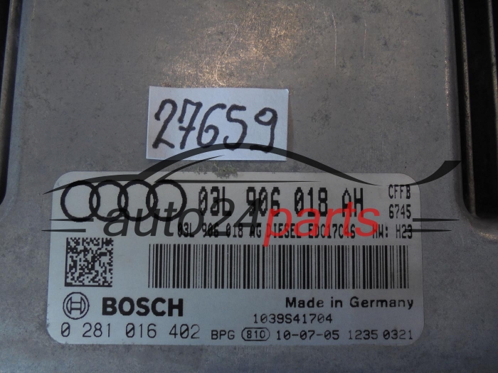 Μονάδα Ελέγχου Κινητήρα Audi 0281016402 03L906018AH EDC17C46