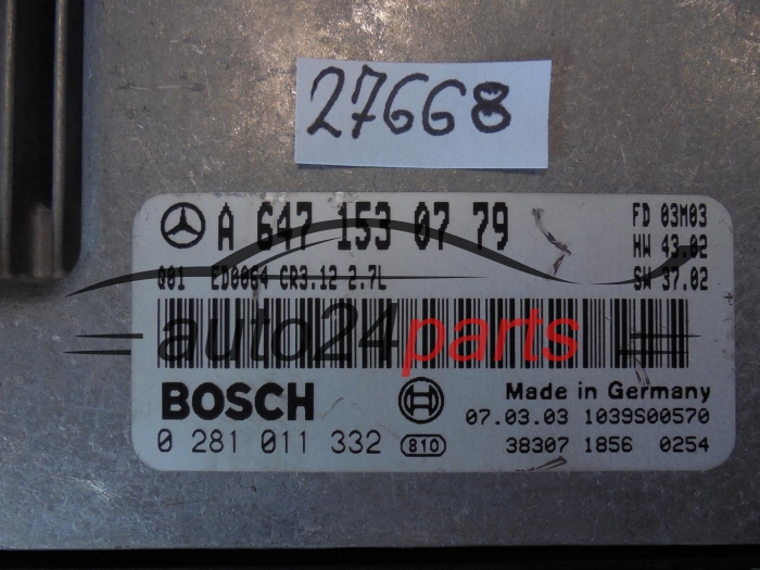 MERCEDES BENZ 0281011332 A6471530779 CR3.12