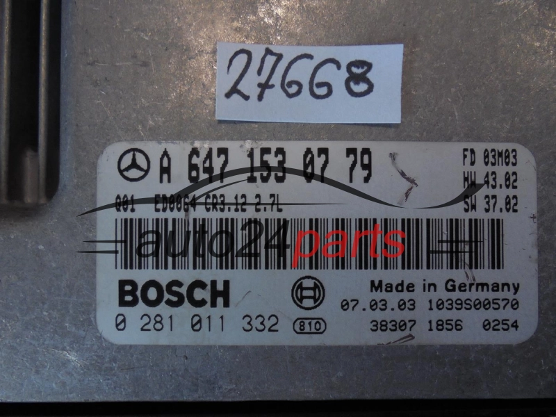 MERCEDES BENZ 0281011332 A6471530779 CR3.12