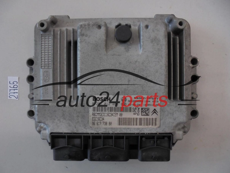 ECU ENGINE CONTROLLER CITROEN PEUGEOT 1.6 HDI BOSCH 0 281 012 466, 0281012466, 96 617 738 80, 9661773880, 9653958980, EDC16C34 -