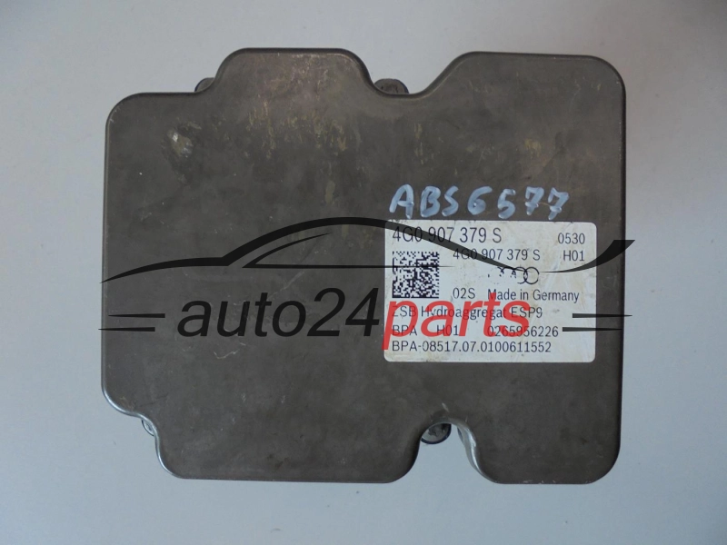 POMPA ABS I STEROWNIK AUDI 0265254421 4G0614517AL 0265956226 4G0907379S