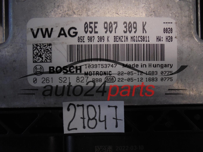Centralina motore VOLKSWAGEN 0261S21827 05E907309K