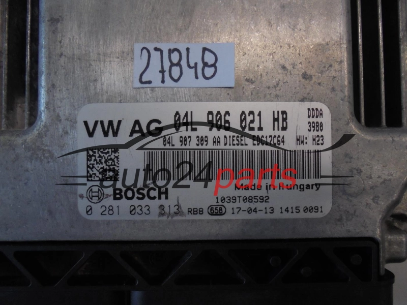 KOMPUTER STEROWNIK SILNIKA AUDI 0281033313 04L906021HB EDC17C64
