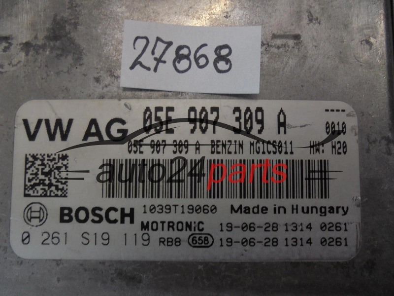 Calculateur Moteur VOLKSWAGEN 0261S19119 05E907309A