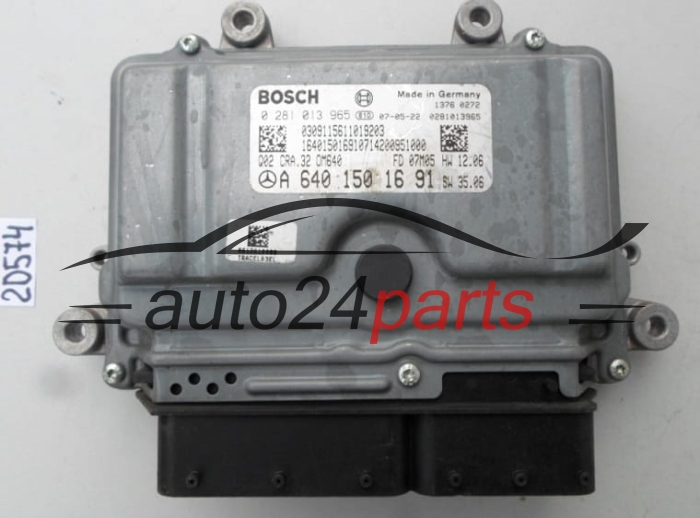 KOMPUTER STEROWNIK SILNIKA MERCEDES B180 BOSCH 0 281 013 965, 0281013965, A 640 150 16 91, A6401501691, 6401501691
