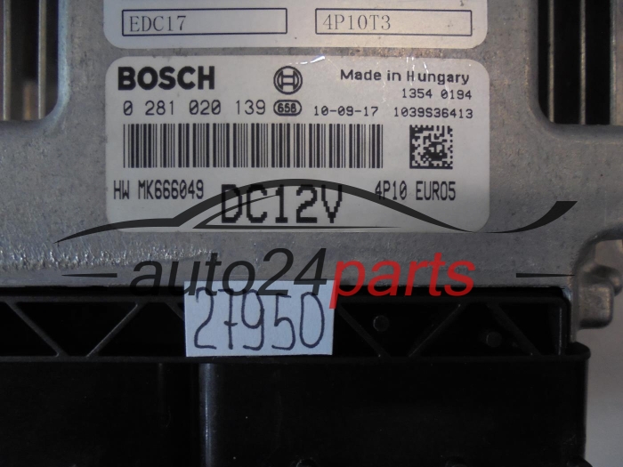 ECU Engine controller MITSUBISHI BOSCH 0281020139 MK666049