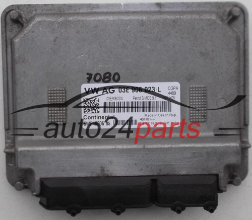 ECU ENGINE CONTROLLER VW VOLKSWAGEN POLO 1.2 03E906023L, 03E 906 023 L, SIEMENS 5WP40506 PETROL SIMOS 9.1 CGPA 4489