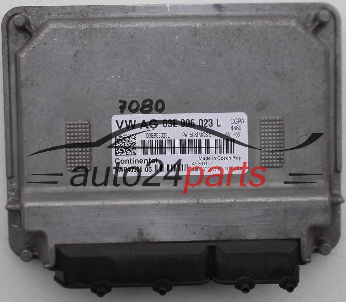 ECU CENTRALITA DE MOTOR VW VOLKSWAGEN POLO 1.2 03E906023L, 03E 906 023 L, SIEMENS 5WP40605 PETROL SIMOS 9.1 CGPA 4489