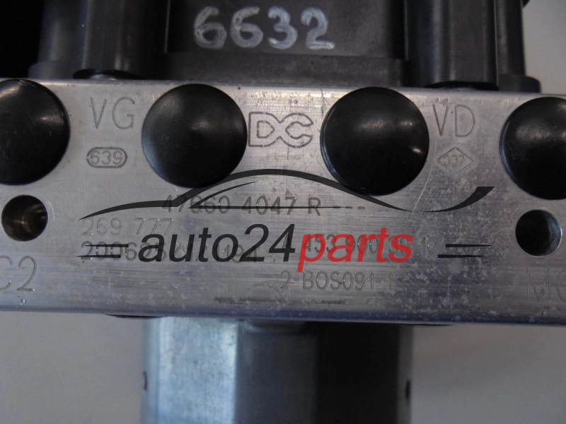 Pompe ABS et calculateur Renault 0265295494 476604047R A4539003910 0265956963