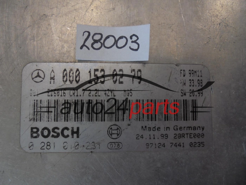 MERCEDES BENZ A0001530279 0281010231 CR1.7