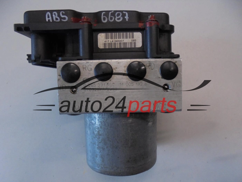 ABS POMPA I STEROWNIK CITROEN PEUGEOT BOSCH 0 265 231 550, 0265231550, 1400513280, 0265800427