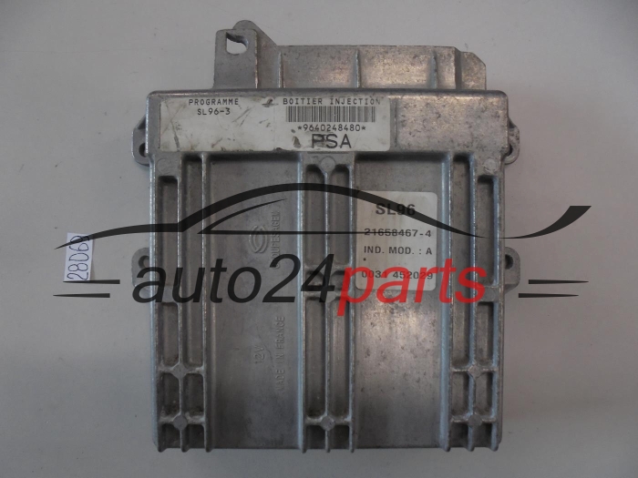 KOMPUTER STEROWNIK SILNIKA PEUGEOT 406 1.8 SAGEM 21658467-4, 216584674, PSA 9640248480 SL96-3