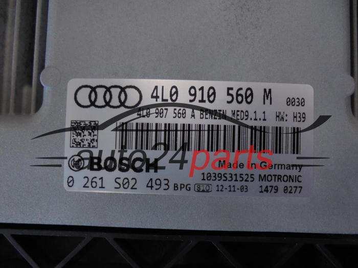 CALCULATEUR MOTEUR   AUDI BOSCH 0 261 S02 493, 0261S02493, 4L0 910 560 M, 4L0910560M, MED9.1.1