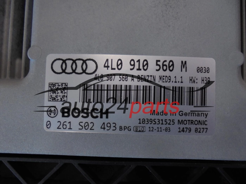 CENTRALINA MOTORE  AUDI BOSCH 0 261 S02 493, 0261S02493, 4L0 910 560 M, 4L0910560M, MED9.1.1