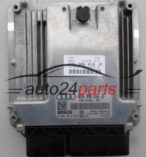 AUDI A4 2.0 TDI BRE 03G906016JD, 03G 906 016 JD, BOSCH 0 281 012 654, 0281012654, DIESEL EDC16U31