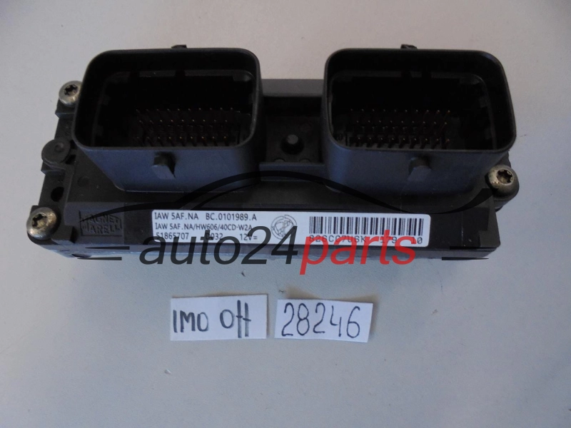 KOMPUTER STEROWNIK SILNIKA FIAT PUNTO MAGNETI MARELLI IAW 5AF.NA, IAW5AFNA, 51865707, BC.0101989.A, BC0101989A