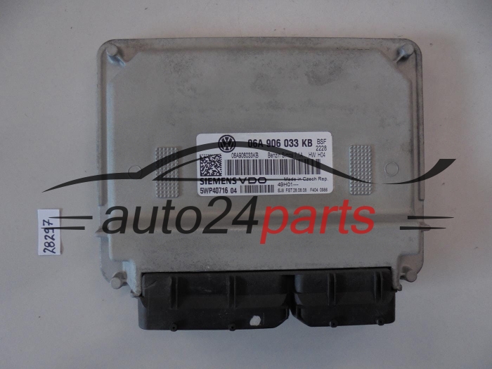 Sterownik silnika SKODA OCTAVIA 1.6 06A906033KB SIEMENS 5WP40716 BENZIN SIMOS 7.1A BSF - 28297
