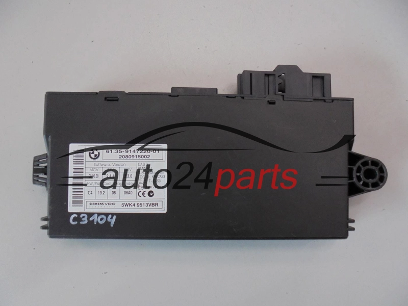STEROWNIK CENTRALKA CAS 3 BMW 6135914722001, 61.35-9147220-01, 61.35 - 9147220 - 01, SIEMENS VDO 5WK4 9513VBR, 5WK49513VBR