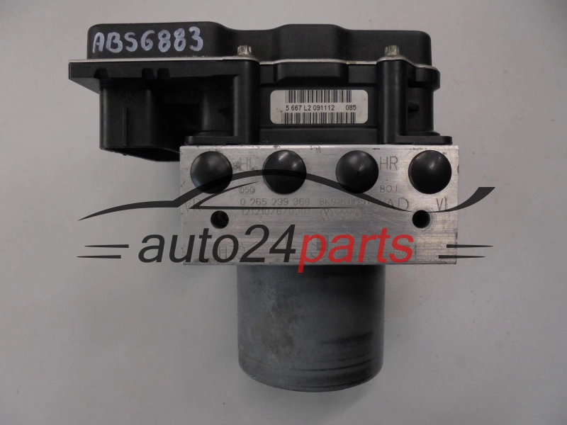 Pompe ABS et calculateur AUDI 0265239360 8K9614517AD 8K9907379L 0265952066