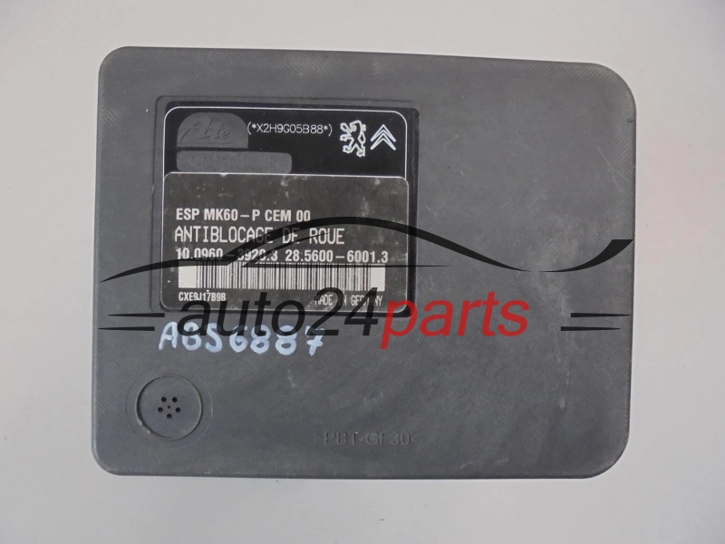 POMPA ABS I STEROWNIK PEUGEOT 9665345380 10.0960-3920.3 10096039203
