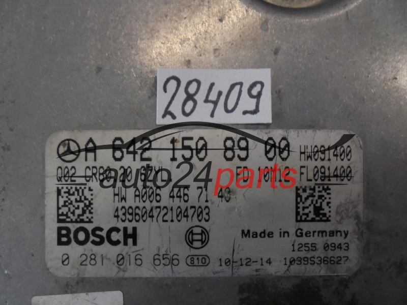 KOMPUTER STEROWNIK SILNIKA MERCEDES CLS 350 3.0 CDI BOSCH 0 281 016 656, 0281016656, A 642 150 89 00, A6421508900, CR60.20