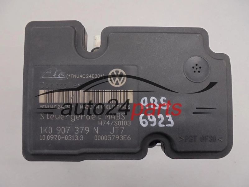 ABS Pump VOLKSWAGEN AUDI SEAT SKODA 1K0 614 117 F, 1K0614117F, ATE 10.0207-0034.4, 10020700344, 1K0 907 379 N, 1K0907379N, 10.0970-0313.3, 10097003133