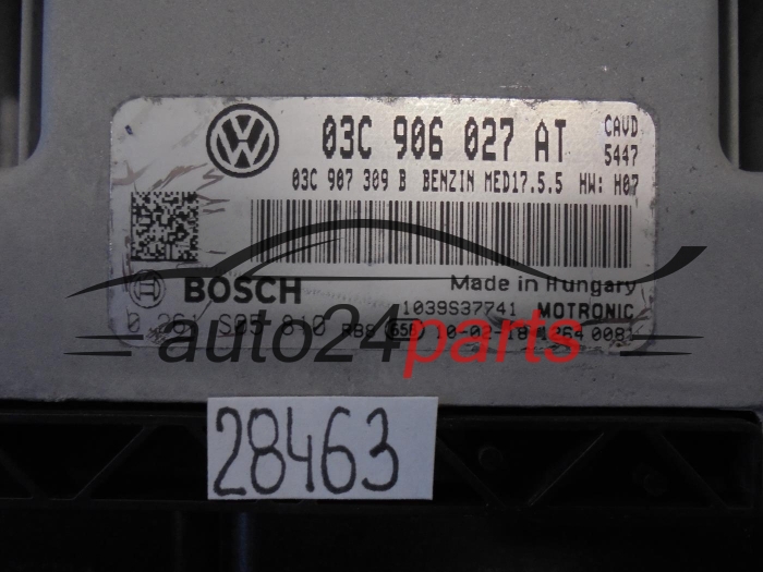 Μονάδα Ελέγχου Κινητήρα VOLKSWAGEN 03C906027AT 03C907309B MED17.5.5 0261S05810