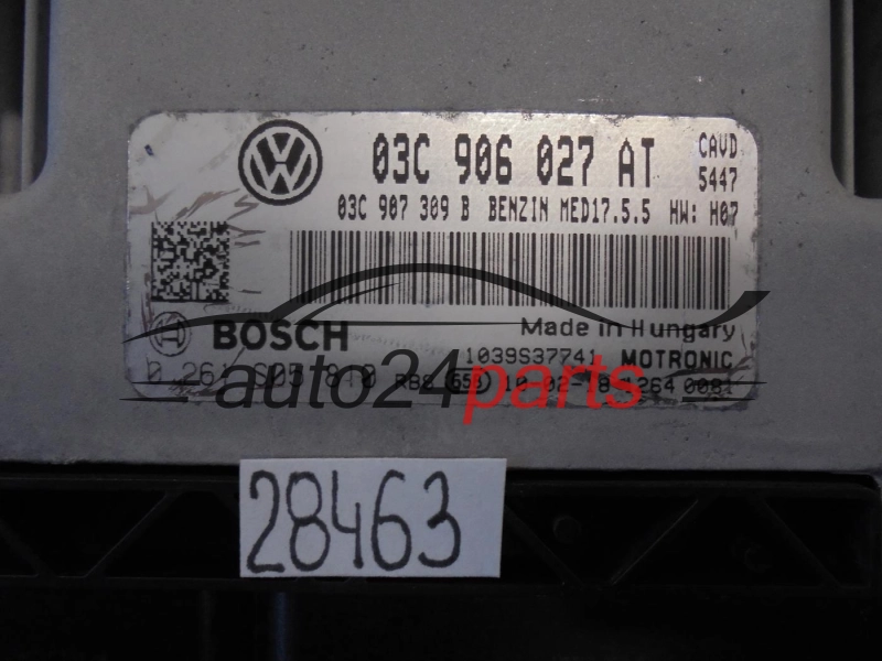 Μονάδα Ελέγχου Κινητήρα VOLKSWAGEN 03C906027AT 03C907309B MED17.5.5 0261S05810