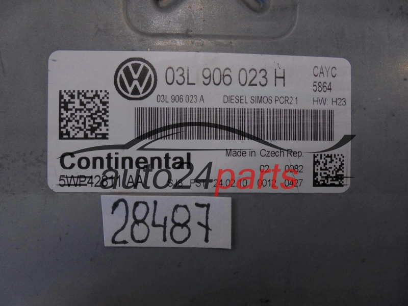 Sterownik silnika Volkswagen Golf 1.6 TDI 5WP42811AA 03L906023H – zdjęcie 2