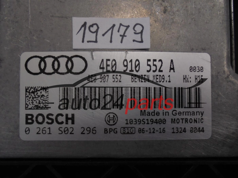 Komputer sterownik silnika Audi 0261S02296 4E0910552A MED9.1