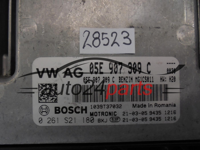 Μονάδα Ελέγχου Κινητήρα VOLKSWAGEN AUDI 0261S21180 05E907309C