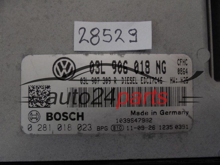 Centralina do motore VOLKSWAGEN 0281018023 03L906018NG EDC17C46