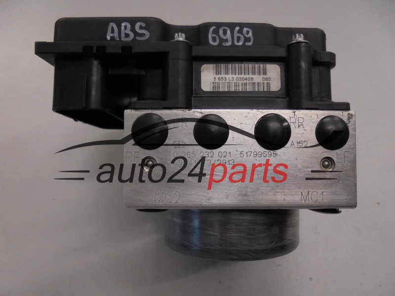 ABS POMPA I STEROWNIK FIAT PANDA BOSCH 0 265 232 021, 0265232021, 51799595, 0 265 800 673, 0265800673