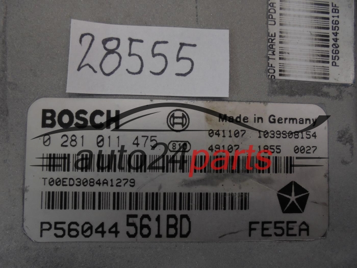 KOMPUTER STEROWNIK SILNIKA JEEP GRAND CHEROKEE 2.8 CRD BOSCH 0 281 011 475, 0281011475, P56044561BD, FE5EA
