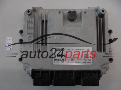 KOMPUTER STEROWNIK SILNIKA MAZDA 1.6 TDCI BOSCH 0 281 011 534, 0281011534, FoMoCo 3M61-12A650-AB, 3M6112A650AB