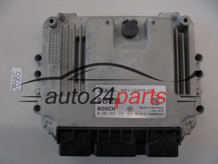 KOMPUTER STEROWNIK SILNIKA MAZDA 1.6 TDCI BOSCH 0 281 011 534, 0281011534, FoMoCo 3M61-12A650-AB, 3M6112A650AB