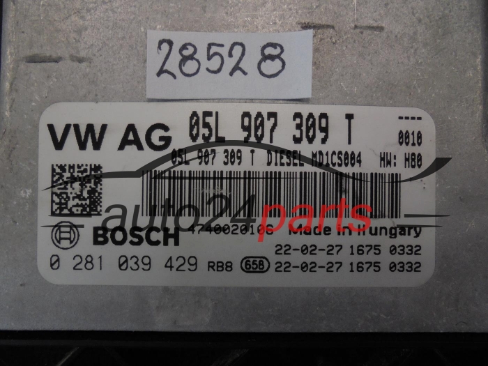 VOLKSWAGEN AUDI SKODA 0281039429 05L907309T