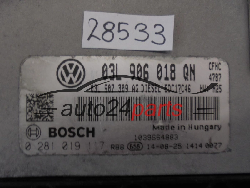 SKODA 0281019117 03L906018QN EDC17C46