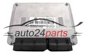 ΜΟΝΑΔΑ ΕΛΕΓΧΟΥ ΚΙΝΗΤΗΡΑ VW VOLKSWAGEN GOLF 1.6 06A 906 033 EM, 06A906033EM, SIEMENS VDO 5WP40439 02, BENZIN SIMOS 7.1A 8715