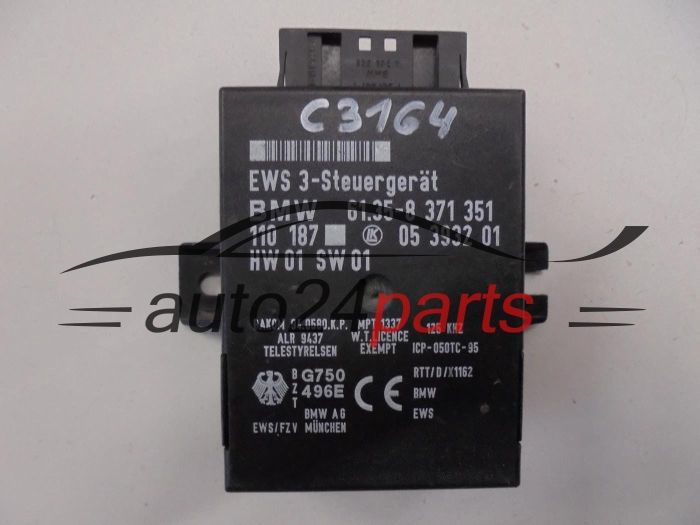 KOMPUTER STEROWNIK SILNIKA EWS BMW E38 61.35-8 371 351, 61358371351, 05 3932 01, 05393201