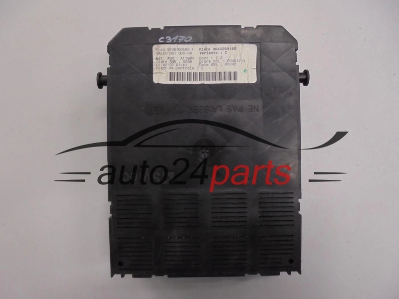 CENTRALKA MODUL STEROWNIK KOMFORTU BSI CITROEN PEUGEOT VALEO 9636760580 E, 9636760580E, 9644098180