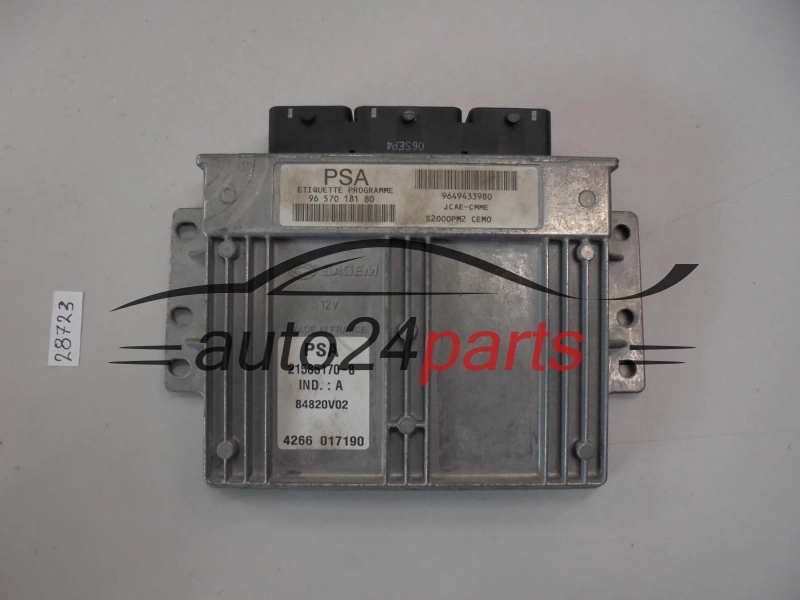 KOMPUTER STEROWNIK SILNIKA CITROEN C2 C3 1.4 Sagem 21585170-8 A, 215851708A, PSA 96 570 181 80, 9657018180, 9649433980