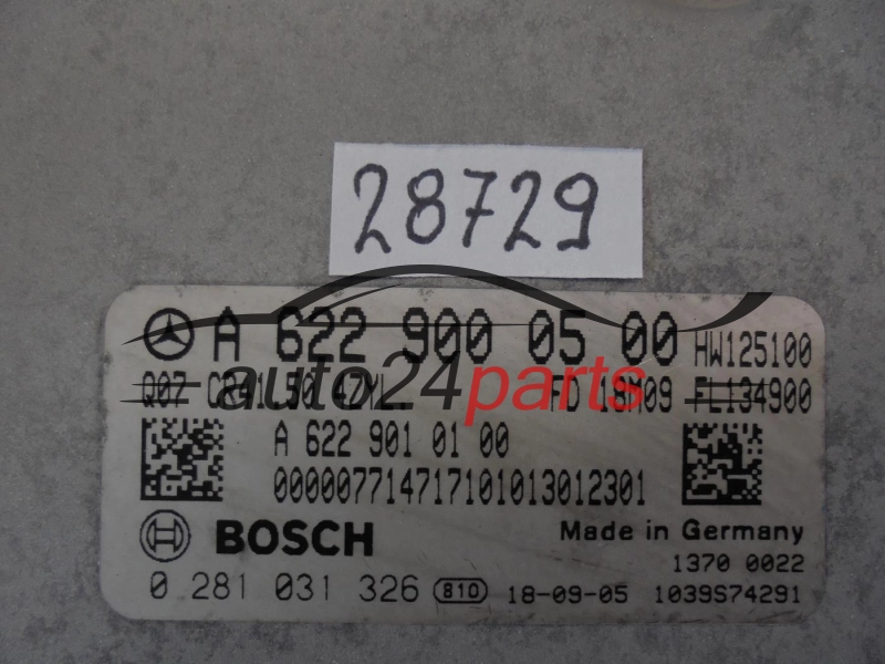 KOMPUTER STEROWNIK SILNIKA MERCEDES BENZ 0281031326 A6229000500 CR4.50