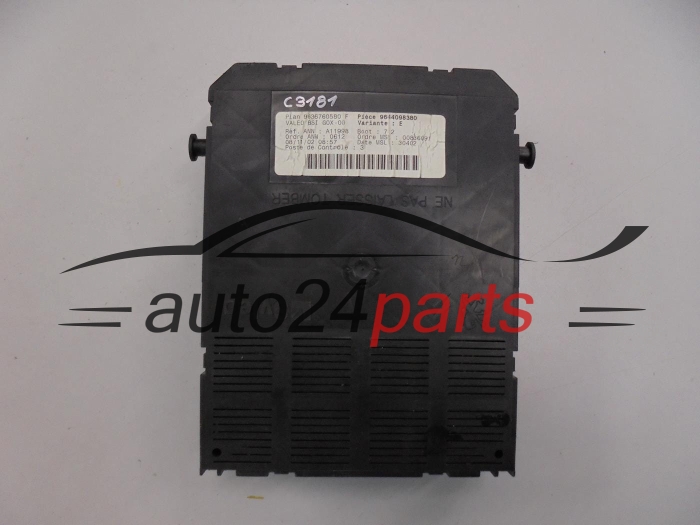 CENTRALKA MODUL STEROWNIK KOMFORTU BSI CITROEN PEUGEOT VALEO 9636760580 F, 9636760580F, 9644098380